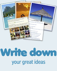 Write your text, links and upload your photos