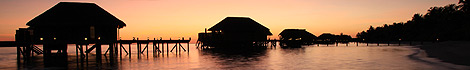 Coucher de soleil aux Maldives