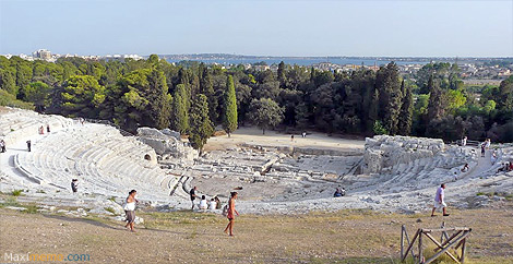 L'amphithéâtre de Cyracuse (Sicile)
