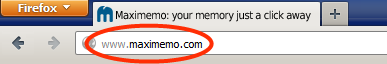 Security, carefully check the address bar of the Maximemo website