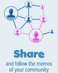 Share memos and follow the memos of the community